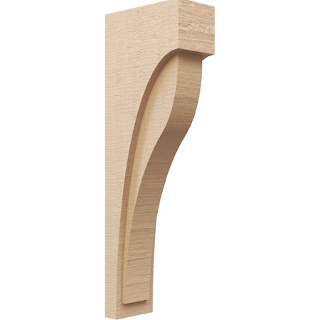 Ekena Millwork 6"W x 12"D x 36"H Thin Helena Rough Cedar Woodgrain TimberThane Corbel, Primed Tan CORUR06X12X36HELRCPR